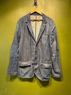 Vintage Levi’s Capital E Casual Denim Blazer Jacket in Faded Blue